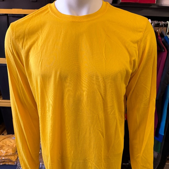 2 New Nike Dri Fit yellow long sleeve t-shirts various sizes - Picture 1 of 4